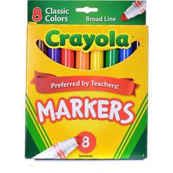 Crayola Classic Markers, Conical Tip, Assorted, 8/Set