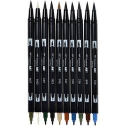 Tombow Landscape Dual Brush Markers 10/Pkg