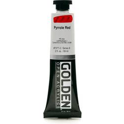 Golden OPEN Acrylic Colors pyrrole red 2 oz. tube