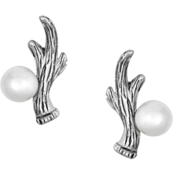 Montana Silversmiths Kristy Titus Mountain Destination Pearl Earrings - Silver