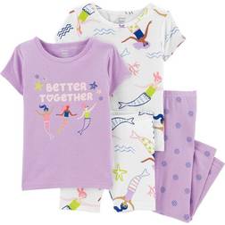 Carter's Mermaid Snug Fit Pajama Set 4-Piece - Purple/White (2M975210)