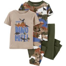 Carter's Dinosaur Snug Fit Pajama Set 4-Piece - Green/Brown (2N001210)