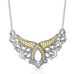 Montana Silversmiths Chantilly Western Lace Necklace - Silver/Gold