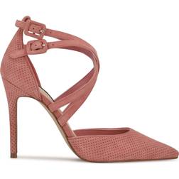 Nine West Festa Pointy Toe - Bright Coral Suede