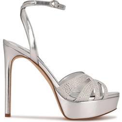 Nine West Gobig - Silver Shimmer Suede