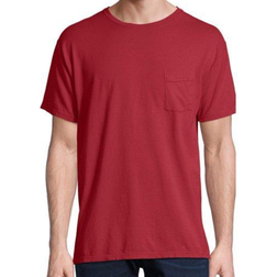 Hanes ComfortWash Garment Dyed Short Sleeve Pocket T-shirt Unisex - Crimson Fall