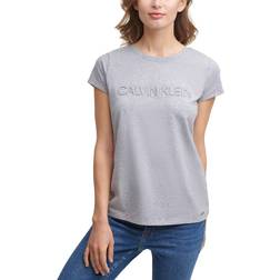 Calvin Klein Short Sleeve Logo T-shirt - Heather Granite