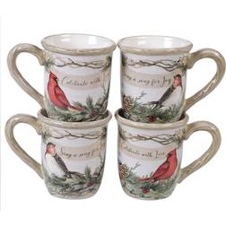 Certified International Holly & Ivy Mug 18fl oz 4pcs