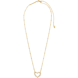 Kendra Scott Ari Heart Pendant Necklace - Gold/Crystal