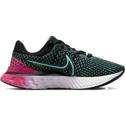 Nike React Infinity Run Flyknit 3 W - Black/Pink Prime/Washed Teal/Dynamic Turquoise