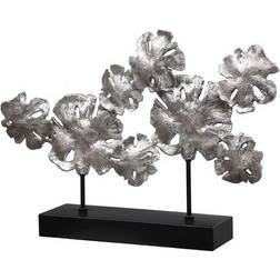 Uttermost Contemporary Lotus Sculpture Black Figurine 18.2"