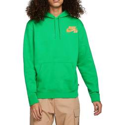 Nike SB Icon Pullover Skate Hoodie Unisex - Lucky Green/Total Orange