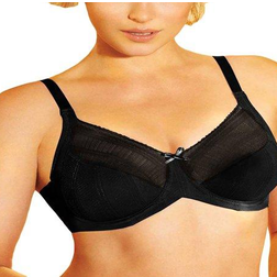 Bali Lilyette by Bali Enchantment Lace Minimizer Bra - Black/Latte Lift