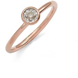 Monica Vinader Essential Ring - Rose Gold/Diamond
