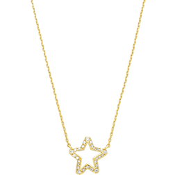 Kendra Scott Jae Star Pendant Necklace - Gold/Transparent