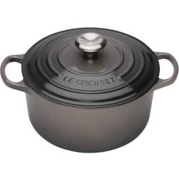 Le Creuset Flint Signature Cast Iron Round med lock 4.2 L 24 cm