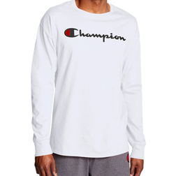 Champion Classic Script Logo Long Sleeve T-shirt - White