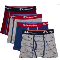 Champion Boy's Boxer Briefs 4-pack - Red/Grey/Blue