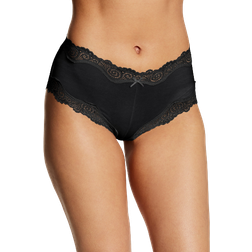 Maidenform Cheeky Scalloped Lace Hipster - Black/Black Lace