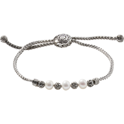 John Hardy Pull Through Station Bracelet - Silver/Pearl