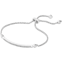 Kendra Scott Ott Adjustable Chain Bracelet - Silver/Transparent