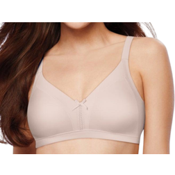 Bali Double Support Soft Touch Back Smoothing Wirefree Bra - Sandshell