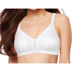 Bali Double Support Soft Touch Back Smoothing Wirefree Bra - White