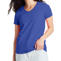 Hanes Women's Essential-T Short Sleeve V-Neck T-Shirt - Deep Royal