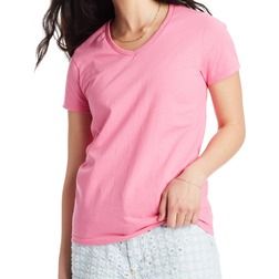 Hanes Women's Essential-T Short Sleeve V-Neck T-Shirt - Pink