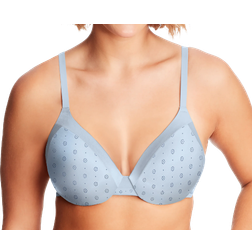 Maidenform Everyday Full Coverage Cushioned Underwire Bra - Girlie Pin Print/Blue Whimsy