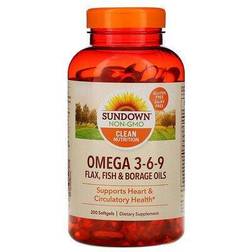 Sundown Naturals Omega 3-6-9 Dietary Supplement Softgels 200.0 ea