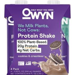 Owyn Plant-Based Protein Shake Cookies and Cream (4 drinks)