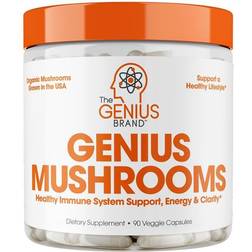 Genius Mushrooms Healthy Immune System Support Energy & Clarity 90