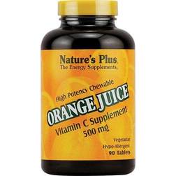 Nature's Plus Vitamin C 500 MG Orange Juice (90 Chewable Tablets)