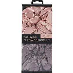 The Satin Pillow Scrunchies Blush Charcoal