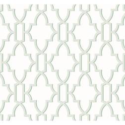 Lillian August Peel & Stick Coastal Lattice Seaglass Wallpaper green