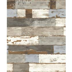 NextWall Colorful Shiplap Peel and Stick Wallpaper