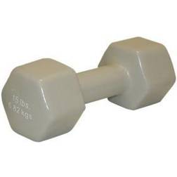 Cast Iron Vinyl-Coated Dumbbells, 15 lb