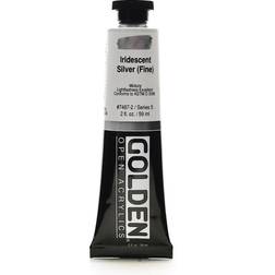 Golden Iridescent Silver (Fine) Open Acrylic Paint 2 oz