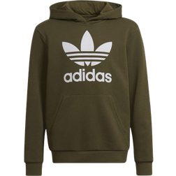 Adidas Kid's Trefoil Hoodie - Focus Olive/White (HD2006)