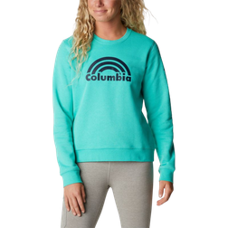 Columbia Women's Columbia Trek Graphic Crew Sweatshirt - Electric Turquoise Rainbow