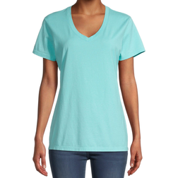 Hanes Women's ComfortWash V-Neck Tee - Mint