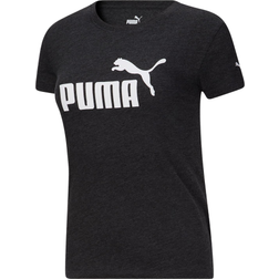 Puma Essentials Logo Tee Women's - Dark Gray Heather/White