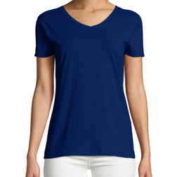 Hanes Women's X-Temp V-Neck T-Shirt - Navy