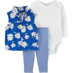 Carter's Daisy Vest Set 3-piece - Blue/White (V_1N034010)