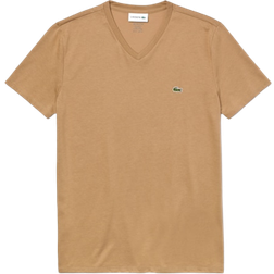 Lacoste V-neck Pima Cotton Jersey T-shirt - Beige