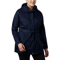 Columbia Women's Pardon My Trench Rain Jacket Plus Size - Dark Nocturnal