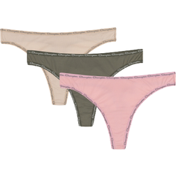 Champion Women's Microfiber Thongs 3-pack - Beloved Orchid/Cargo Olive/Soft Taupe