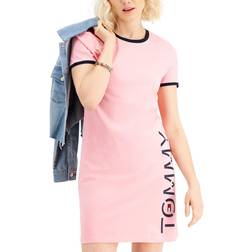 Tommy Hilfiger Vertical Logo Dress - English Rose