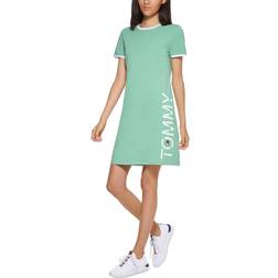 Tommy Hilfiger Vertical Logo Dress - Creme De Menthe